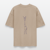 Cheer Oversized Organic T-shirt - Partnerstunt One Line - stone