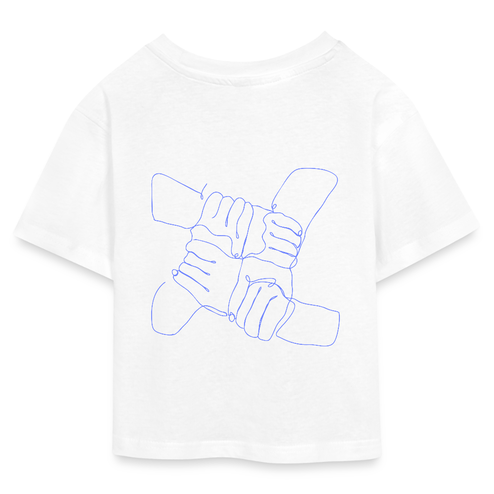 Basketkreuz - Junior -  Cropped Jersey T-Shirt - white