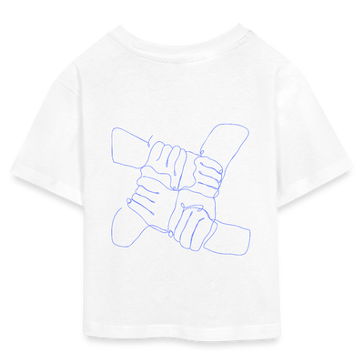 Basketkreuz - Junior -  Cropped Jersey T-Shirt - white