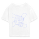 Basketkreuz - Junior -  Cropped Jersey T-Shirt - white