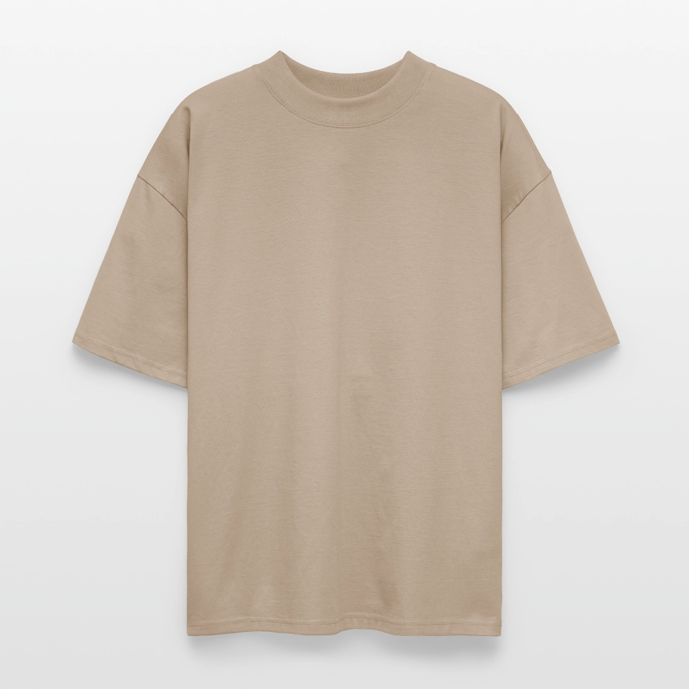 Cheer Oversized Organic T-shirt - Partnerstunt One Line - stone