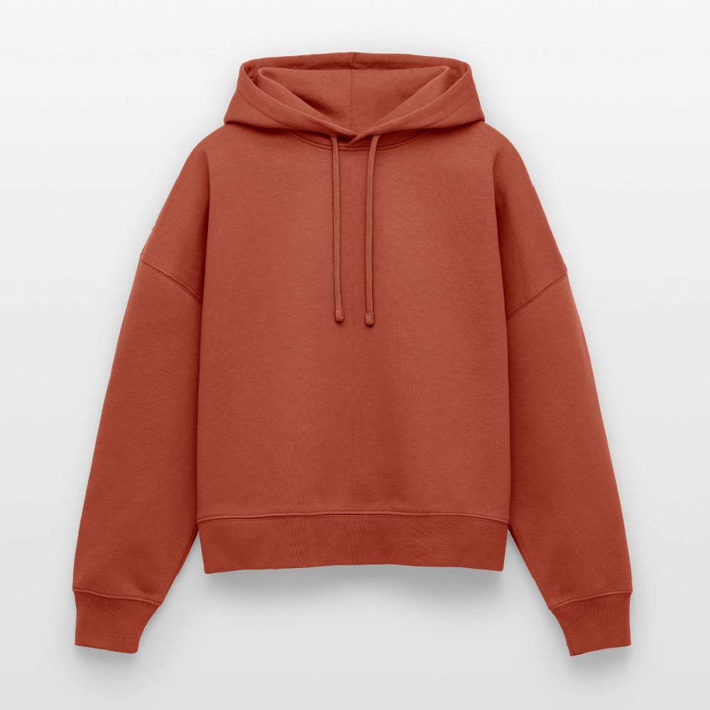 Fly High Boxy Organic Hoodie - heritage brown