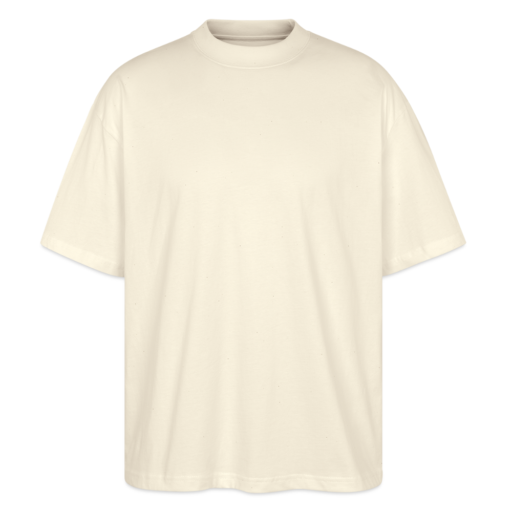 Das Shirt COUNT – Oversized Organic T-shirt - natural raw ist hier von vorne zu sehen. Es ist blanko.