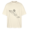 Cheer-Jump Oversized Organic T-shirt - natural raw