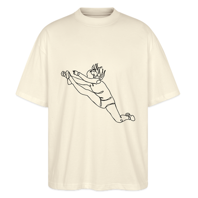Cheer-Jump Oversized Organic T-shirt - natural raw