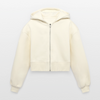 Cheerleader Oversized Cropped Hooded Jacket - nature