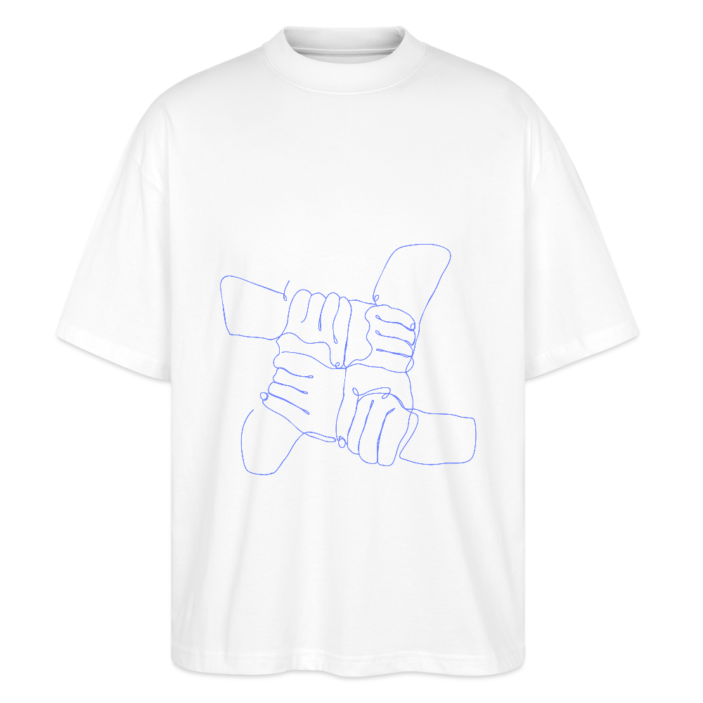 Cheerleading Basketkreuz Oversized Organic T-shirt - white