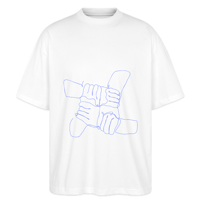 Cheerleading Basketkreuz Oversized Organic T-shirt - white