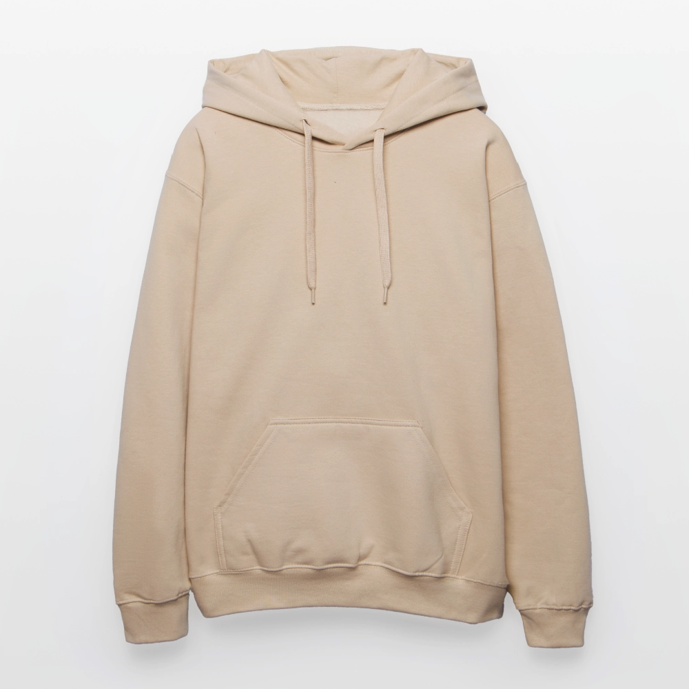 Groupstunt Hoodie One Line Scorpion - Cheerleader in der Farbe Sand ist hier von vorn zu sehen. Vorne ist kein Motiv. Der Pullover hat eine Kapuze mit Kordeln und eine Kangerootasche.