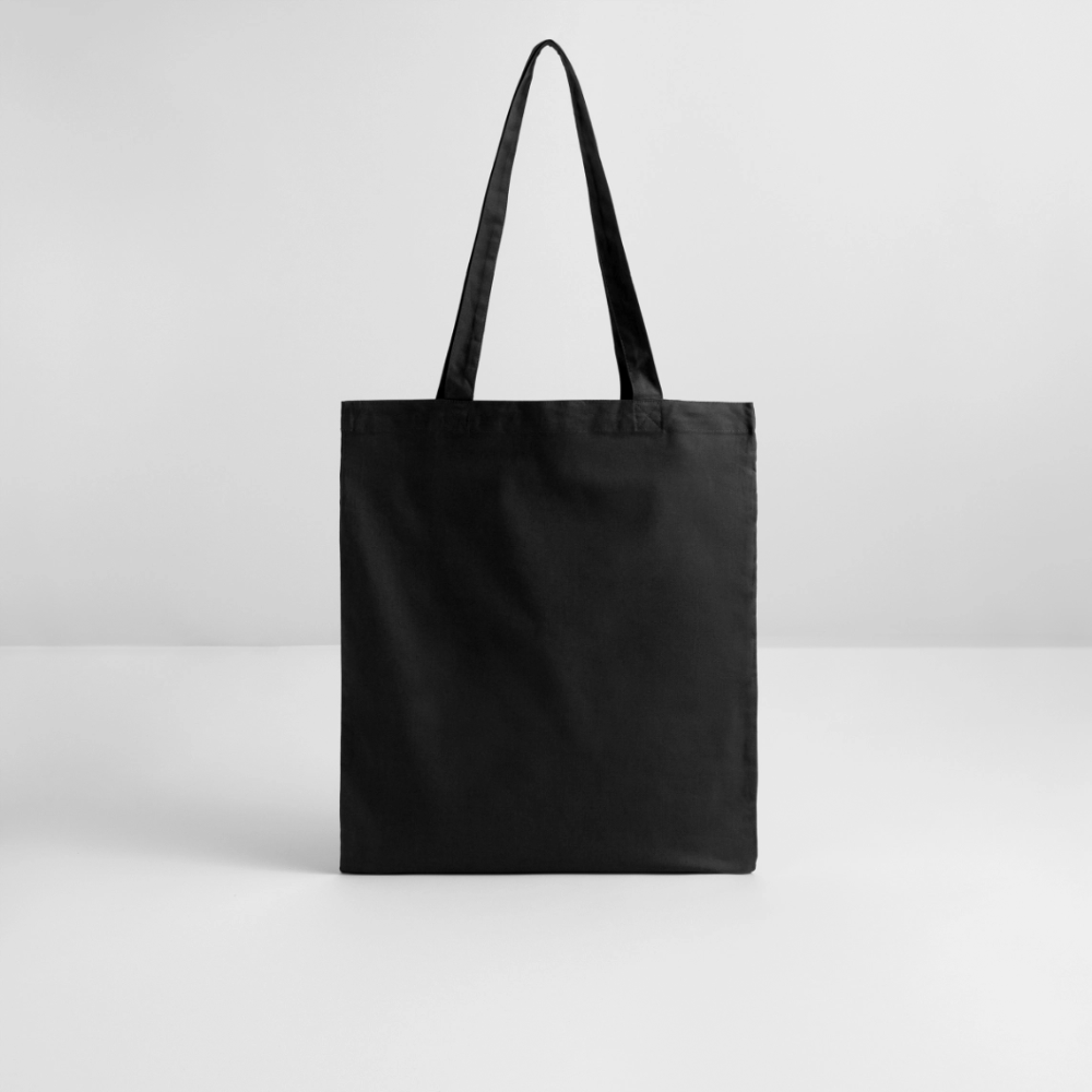 Tote-Bag mit dem Motiv: "Don't mess with my cheer squad" in schwarz auf weißem Untergrund und vor einer weißen Wand. 