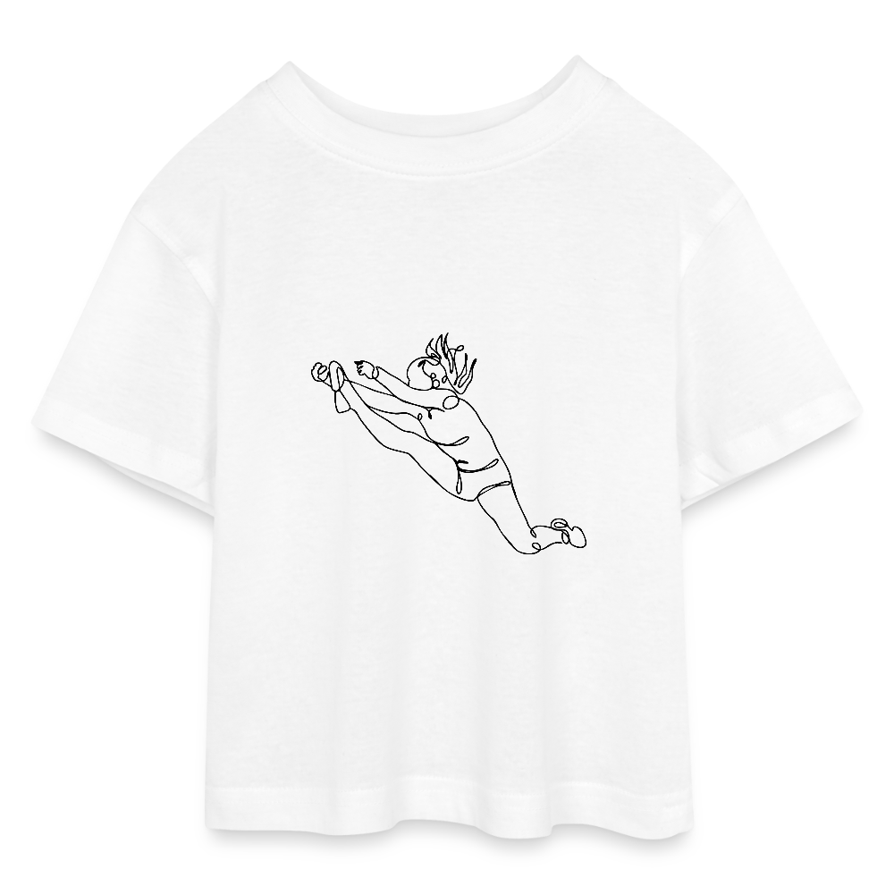 Teen Cropped Jersey T-Shirt - white