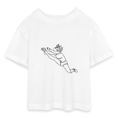 Teen Cropped Jersey T-Shirt - white