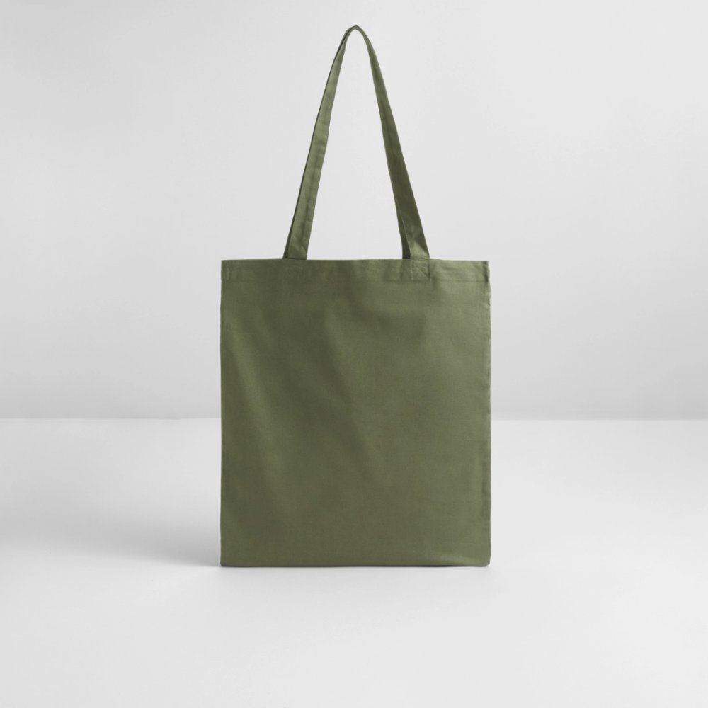 Tote Bag in khaki auf weißem Hintergrund