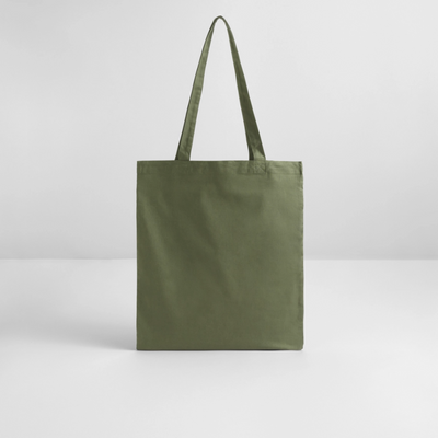Tote Bag in khaki auf weißem Hintergrund